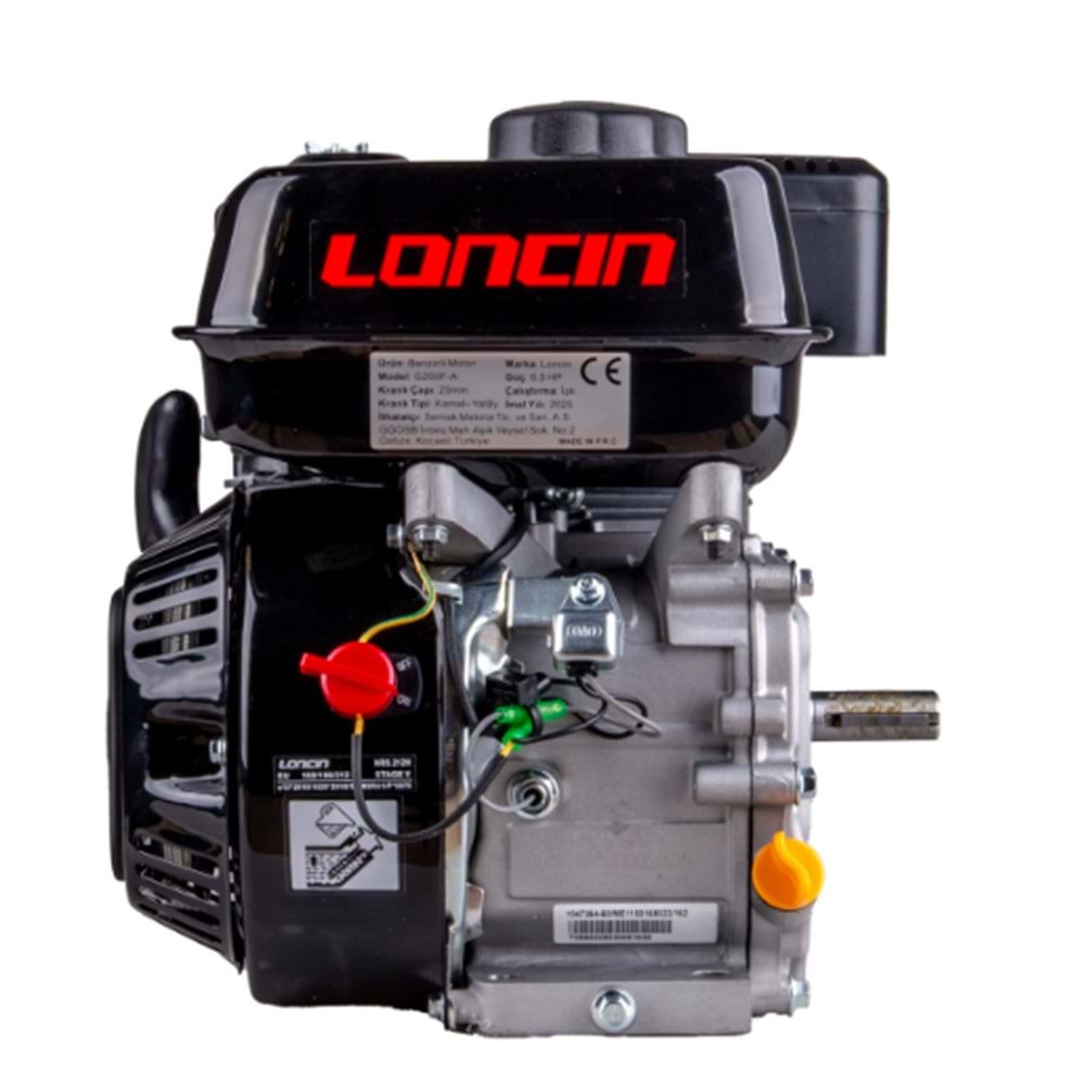 LONCIN G200F-A EUR5 BENZİNLİ MOTOR 6.5HP İNŞAAT TİPİ