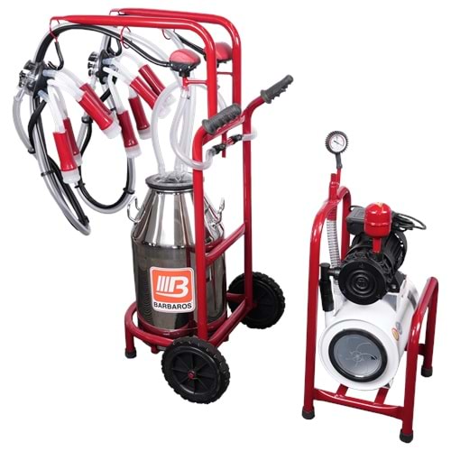 Çift Sağım Tek Güğüm İnek Sağım Makinesi Yarı Sabit Model