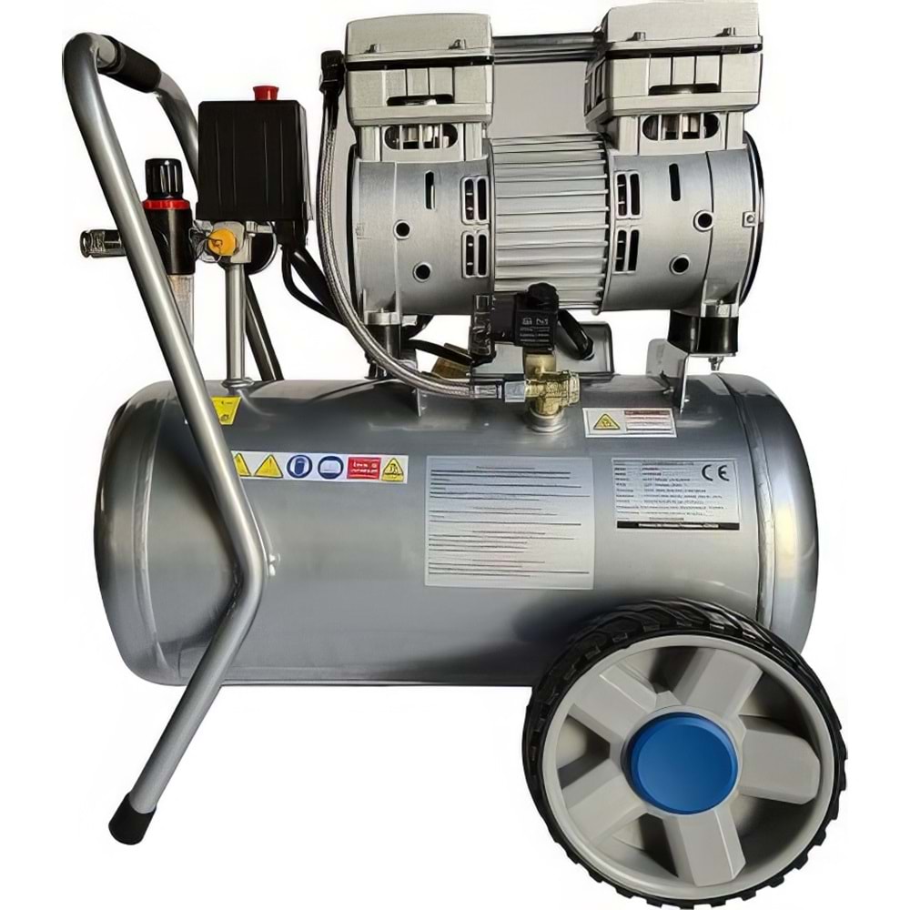Hyundai Hm1024s Hava Kompresörü Sessiz Yağsız 750W 24 Lt
