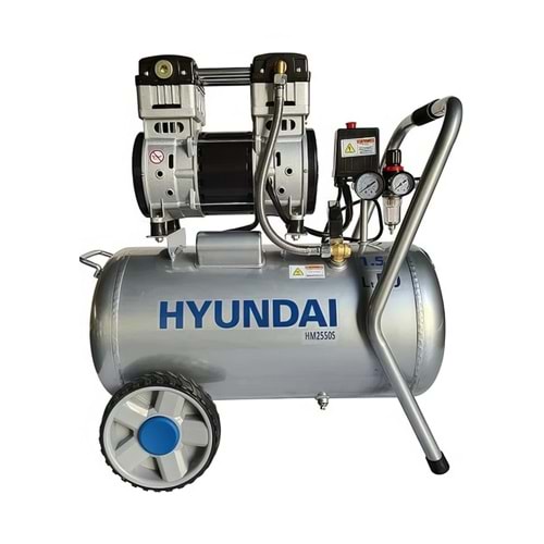 Hyundai Kompresör Sessiz Yağsız 1100W 50 Lt