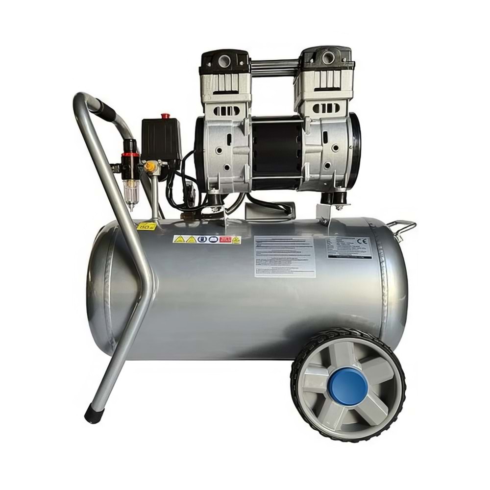 Hyundai Kompresör Sessiz Yağsız 1100W 50 Lt