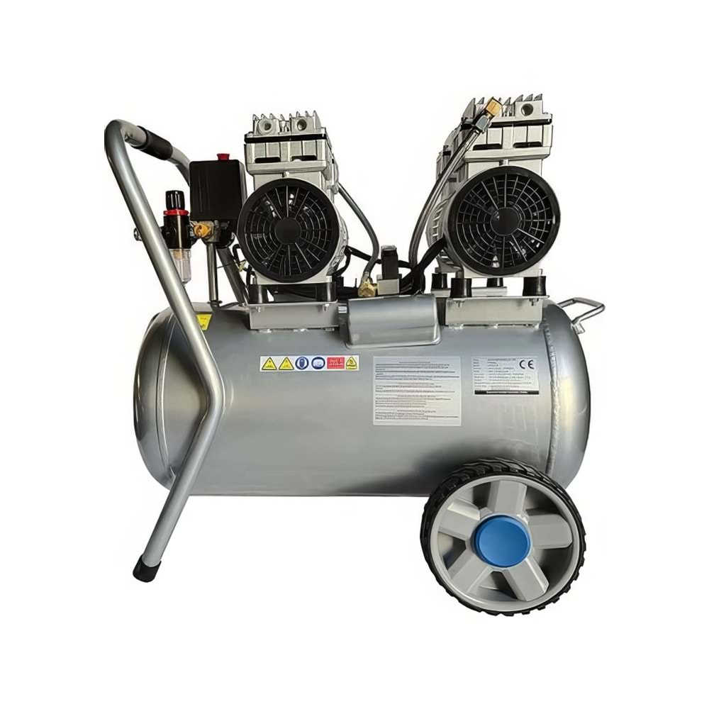Hyundai Kompresör Sessiz Yağsız 1500W 50 Lt